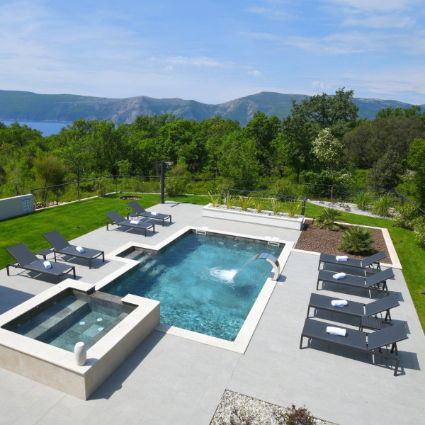 Villa Helena, Villa Helena with pool, Brzac, Krk, Croatia Brzac