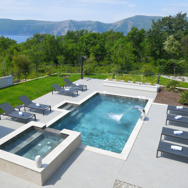 Villa Helena, Villa Helena with pool, Brzac, Krk, Croatia Brzac